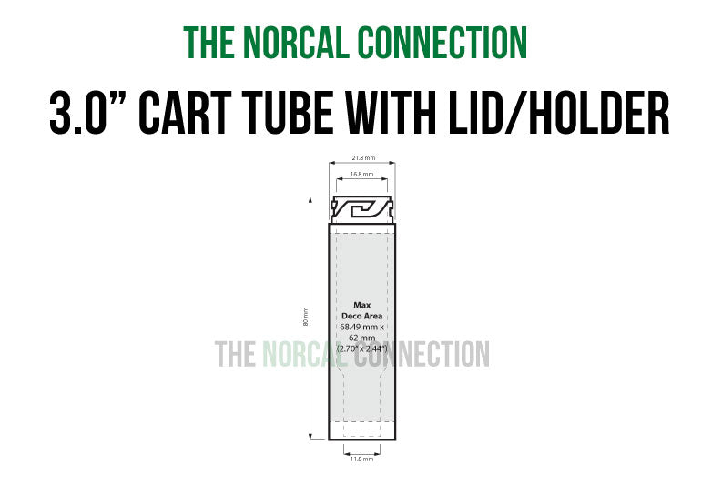 3" Cart Tube with Holder and Child Resistant Lid