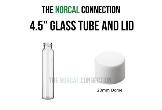 4.5" Glass Pre Roll Tube with Child Resistant Dome Lid